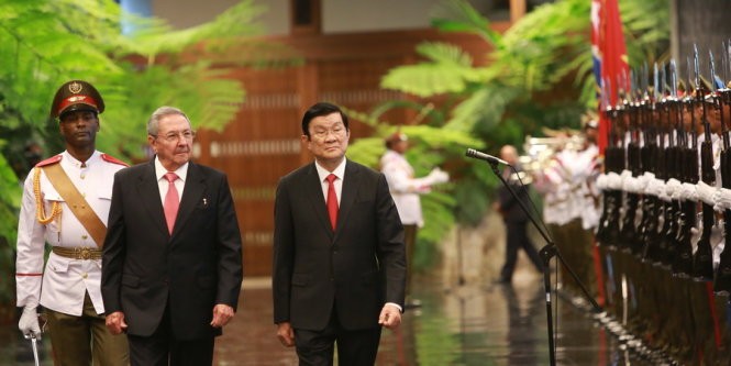 Президент СРВ Чыонг Тан Шанг находится на Кубе с официальным визитом - ảnh 1